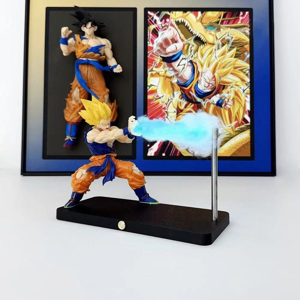 Nikolatoy Son Goku Kamehameha Wave Magnetic Light Lamp Dragon Ball Kakarotto Anime Model Ornament Action Figure Toy for Kids