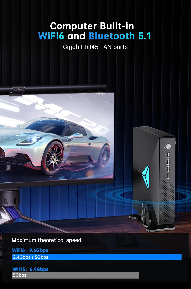 Gaming Mini PC GTX1650 4GB Video Card Mini PC Intel core I9-9900T Windows 11 Desktops Mini PC Gaming Computer DDR4 linux Wifi 6