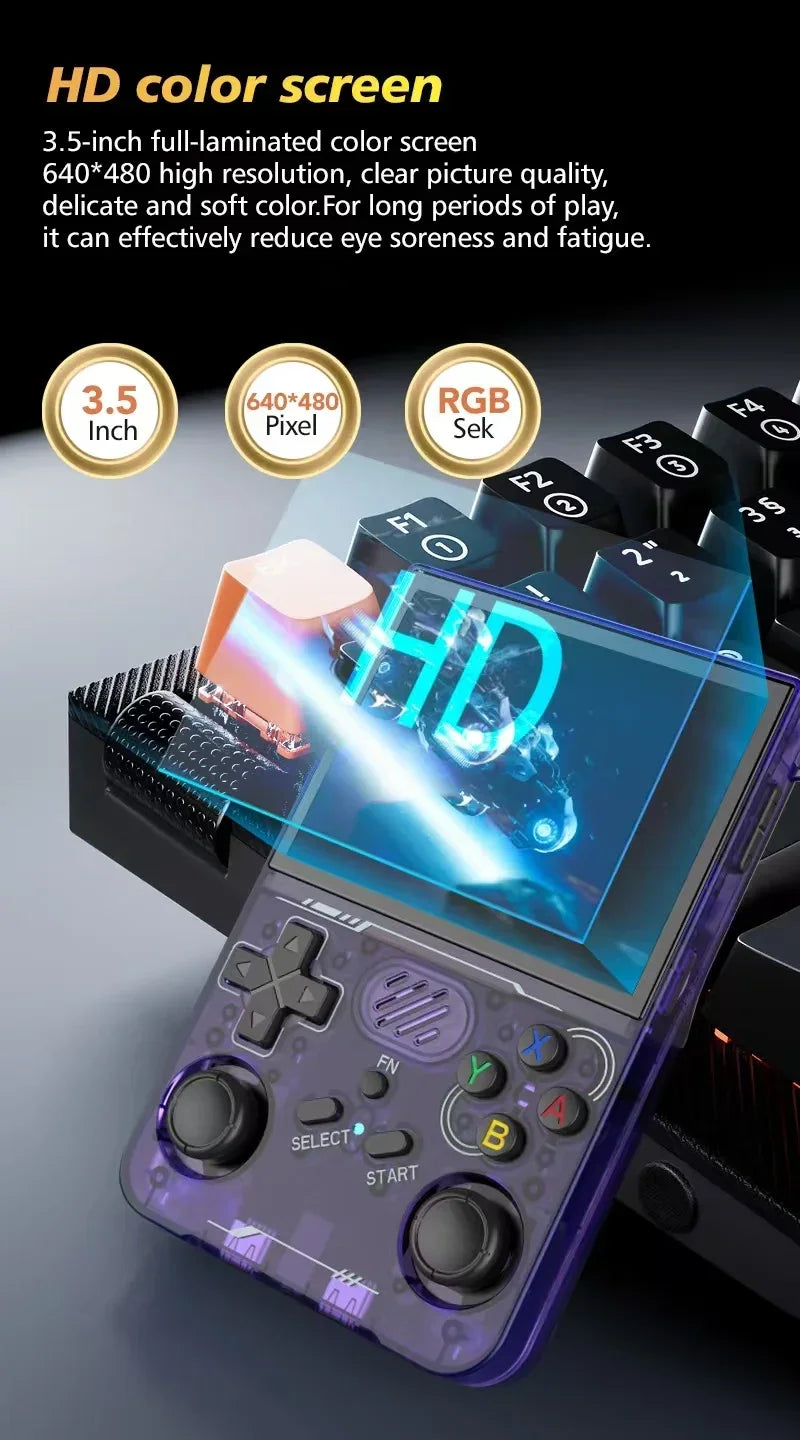 R36S updated R36XX Retro Handheld Game Console Linux ARKOS 3.5Inch IPS Screen