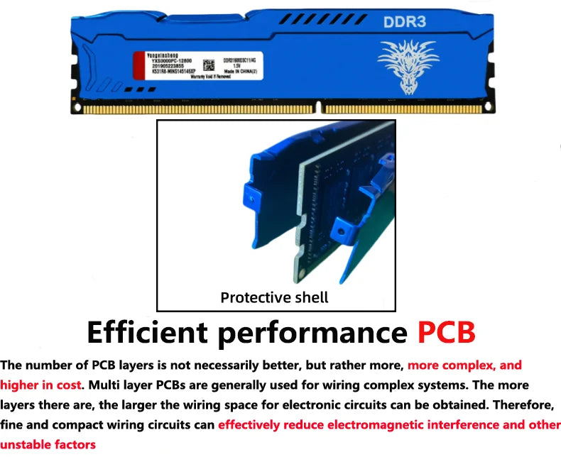 DDR3 4GB 8GB 1600MHz PC3-12800 240Pin CL11 DIMM Desktop Computer Kühlweste Speicher 1,5V RAM Computer teile memoria US lager