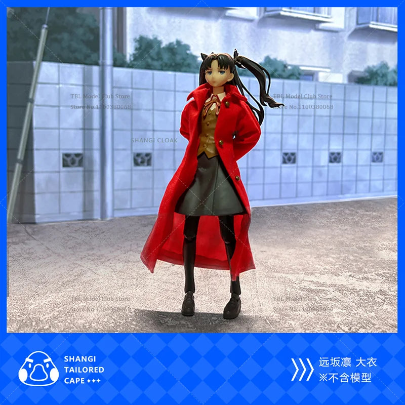 1/12 Scale Female Clothes Coat Fate/stay night Tohsaka Rin Average One Japanese Anime For figma  6-inch Action Figure Soldier