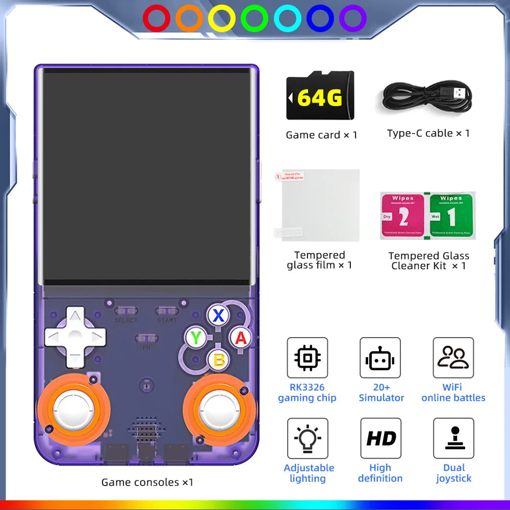 2025 R36Ultra Handheld Game Player Linux System 4inch IPS Portable Video Game Console For PSP/GBA/DC Wi-Fi Enabled RGB Joystick