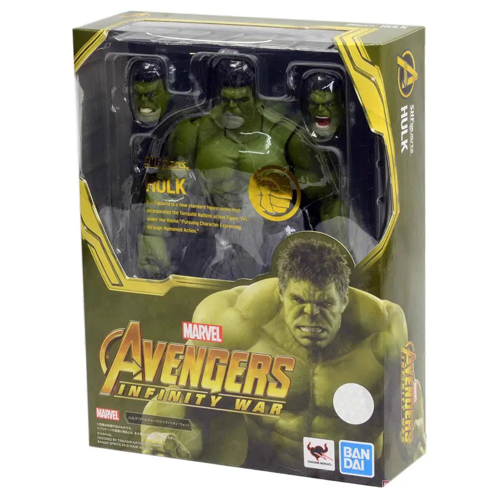 In Stock Bandai SHF Hulk Avengers 3 Action Figures Model Collection  Action Figure Model Gift for Kid Foam Box Packaging
