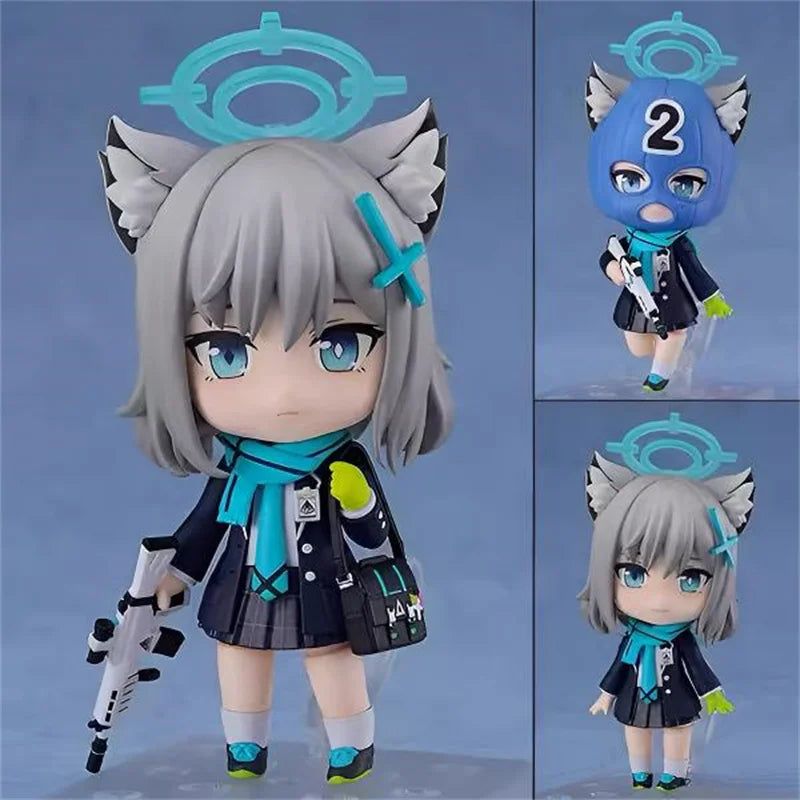 Blue Archive Q Version Nendoroid Shirako Sawa Mika Misono Arona Anime Figure Set Collectible Model