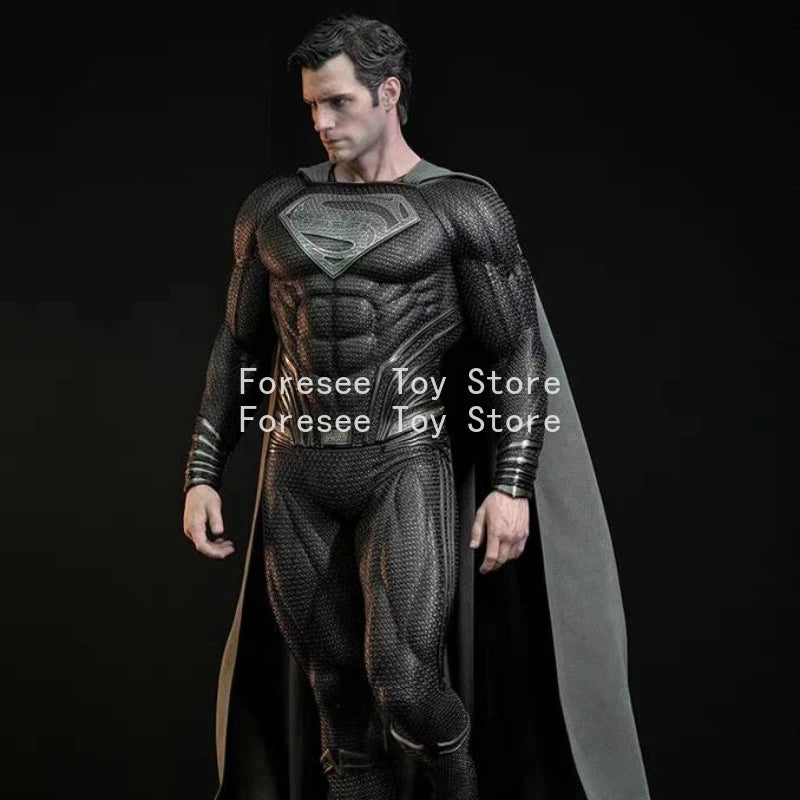 90cm Justice League Anime Figures Super-man Double-headed Sculpture Light-up Collection Desktop Decorations Best Gifts for Boys