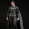 90cm Justice League Anime Figures Super-man Double-headed Sculpture Light-up Collection Desktop Decorations Best Gifts for Boys