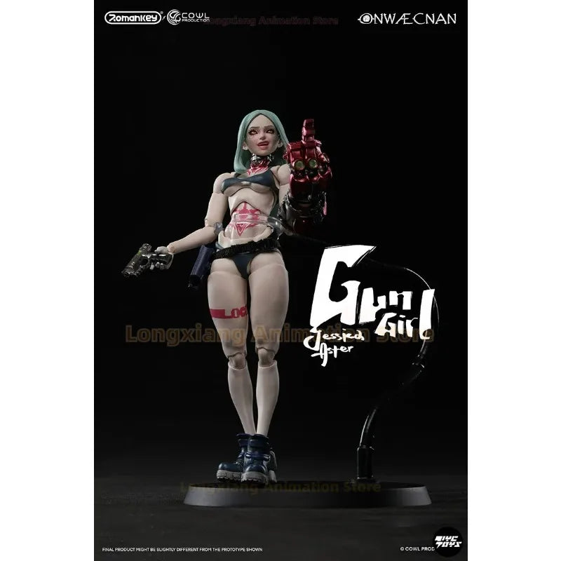 24-hour Shipping Romankey X COWL Reprint1/12Gun Girl Jessica Action Figure 6'' Female Soldier Figurine FullSet Collectible Model