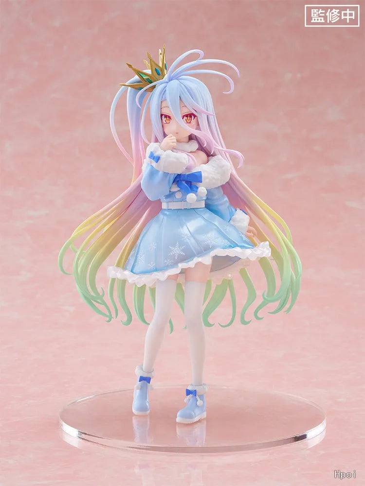 In Stock Original FuRyu TENITOL NO GAME NO LIFE Shiro Ornaments Toys Figures