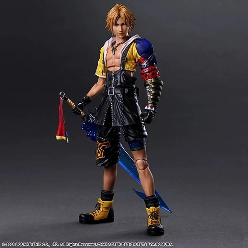 Brand new in box PLAY ARTS Kai Final Fantasy X Tidus, approximately 10 inches tall, fully articulated action figure