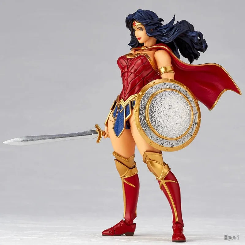 KAIYODO Original Authentic Wheel Technology, Amazing Yamaguchi Justice League, Wonder Woman Mobile Doll Model Handmade Toy Gift