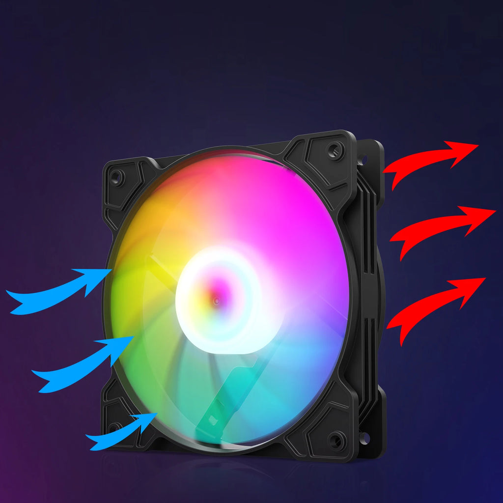 Ruix Casing Fans RX-134 PC-Gehäuselüfter 120 mm Gabinete Fans Feste RGB-Gaming 12 V Molex Computer Gamer Kühlung Ventilador