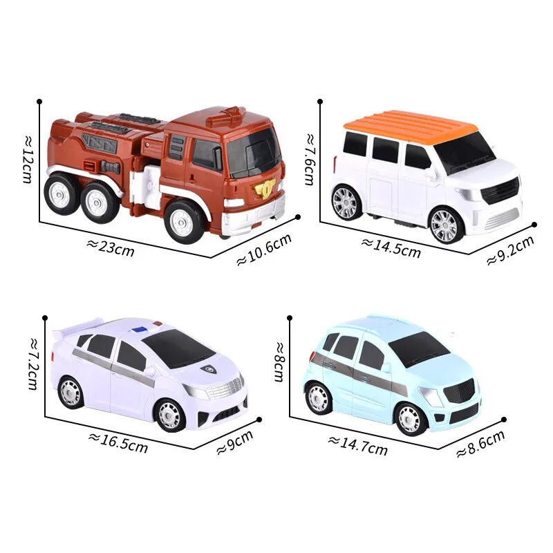 4 IN 1 Tobot Quatran Transformation Robot to Car Toys Korea Cartoon Brothers Anime Tobot Deformation Car Toys for Children Gift
