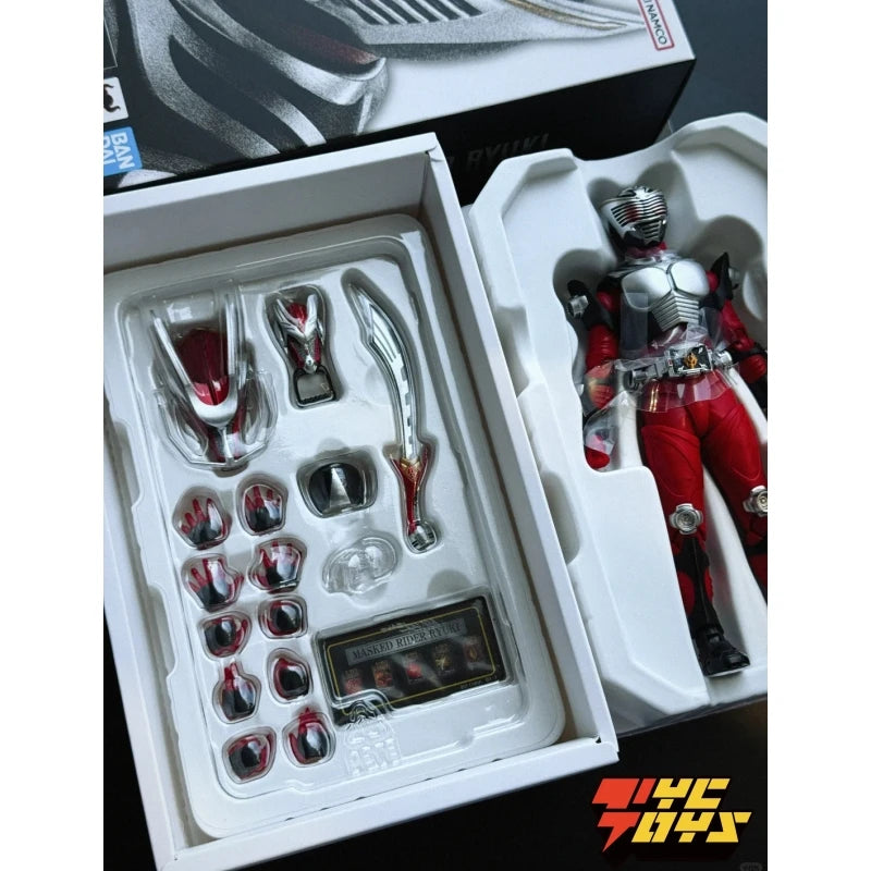 TYCTOYS In Stock Original BANDAI S.H.Figuarts Masked Rider Ryuki Anime Character Action Figure Model Toy Ornament Fans Present