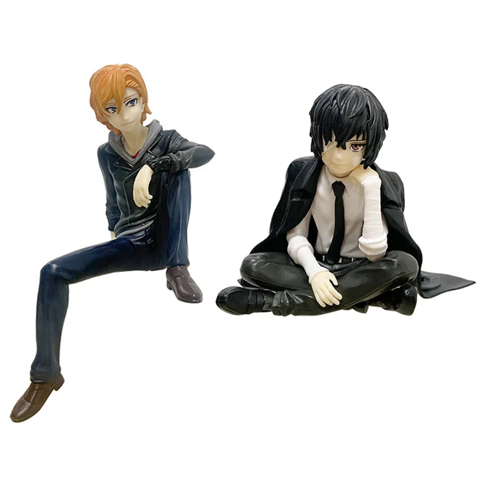 New Bungo Stray Dogs Dazai Osamu Figurine Nakahara Chuuya Action Figures PVC Model Collection Noodle Stopper Birthday Gifts Toys