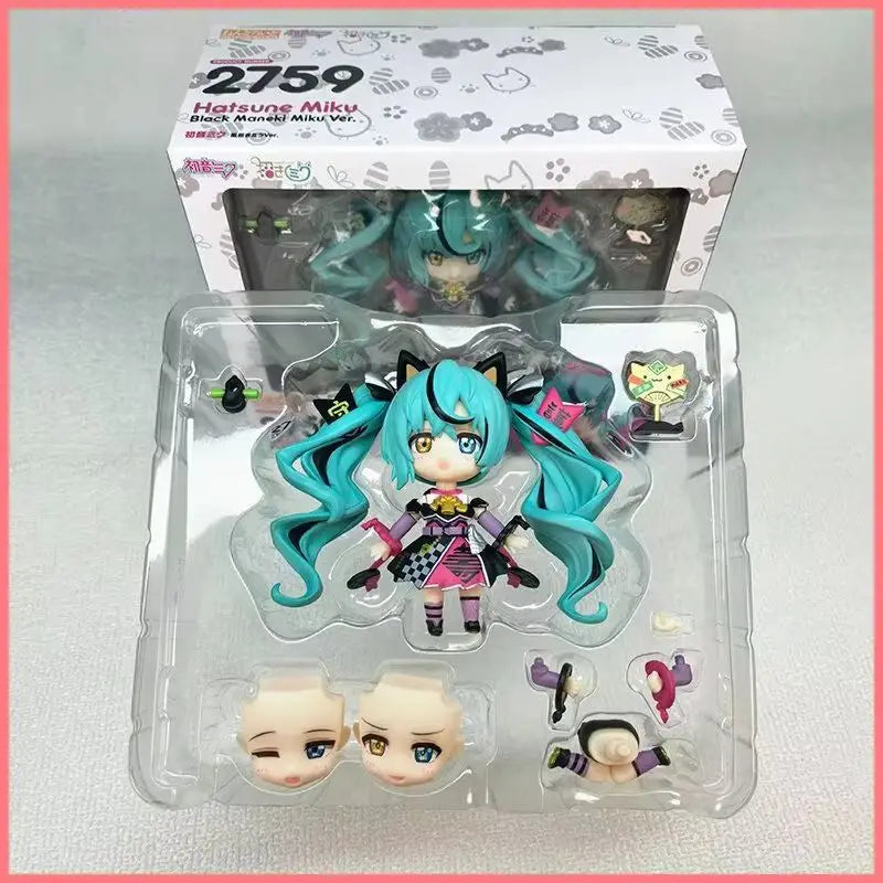 Q Version 2490# 2306# 2759# Lucky Cat Hatsune Miku Symphony Anime Figures Model Doll Set Toy Movable Figurines Collection Gift