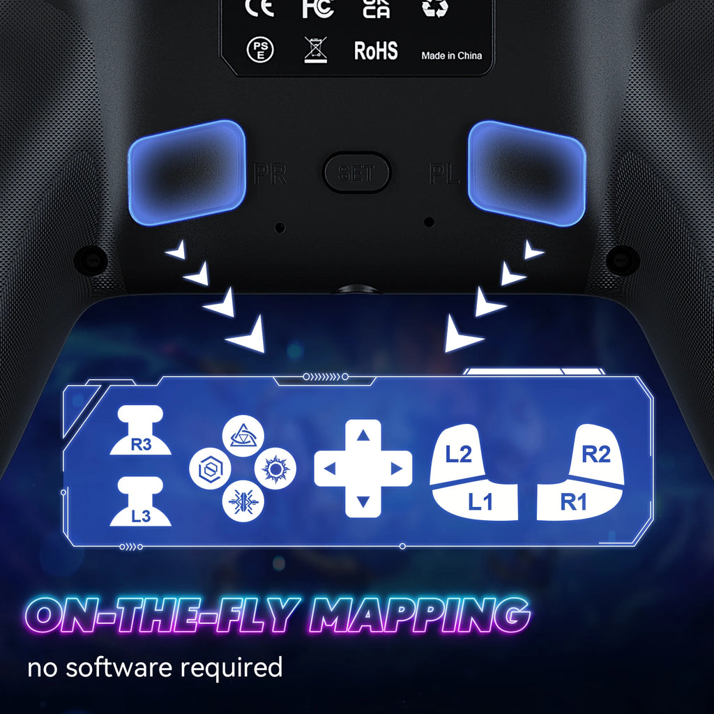 Bluetooth Gamepad For Playstation 5 Wireless Controller PS5 Console Gaming Controller  With Turbo Dual Sense Vibrate Programming