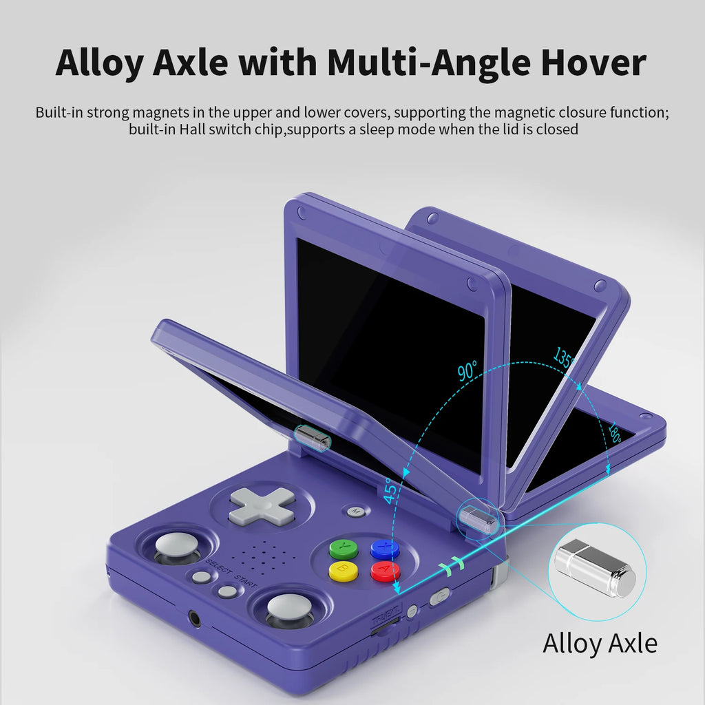 Anbernic RG34XXSP Flip-Handheld-Spielekonsole 3,4-Zoll-IPS-Bildschirm Linux 64-Bit 3300 mAh WIFI Zusammenklappbarer Retro-Video-Gaming-Player