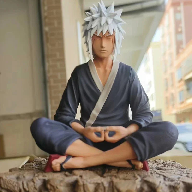 15cm Anime Jiraiya Shippuden Figurine Model GK Naruto Action Figure LF Jiraiya Figures Sitting Statue PVC Collectible Dolls Toys