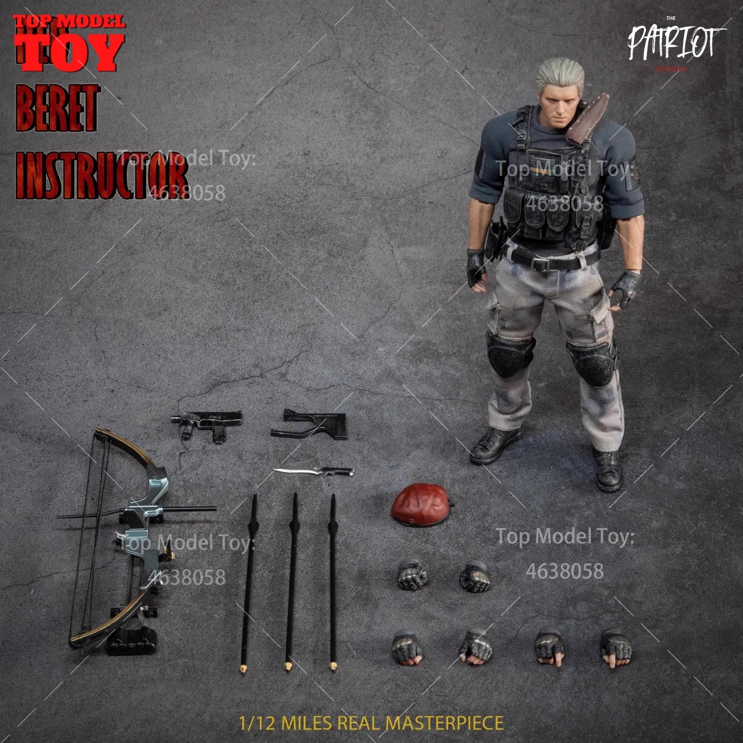 Patriot Studio 1/12 Red Beret Hat Decor Jack Instructor Undercover Man Action Figure Model Full Set 6’‘ Male Soldier Dolls