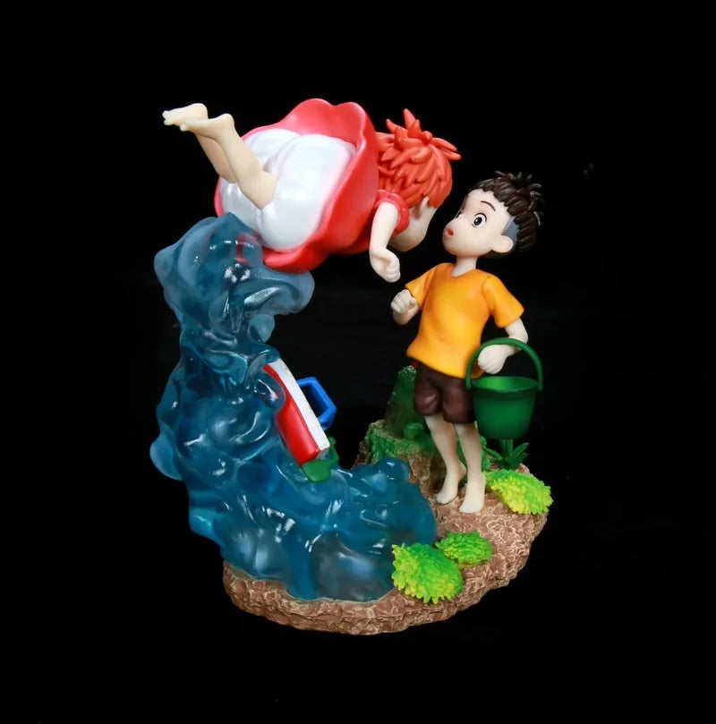 15cm Ponyo On The Cliff Figure Ponyo Sousky Seagal Figure Pvc Gk Statue Anime Action Figurine Model Doll Collection Toy Kid Gift
