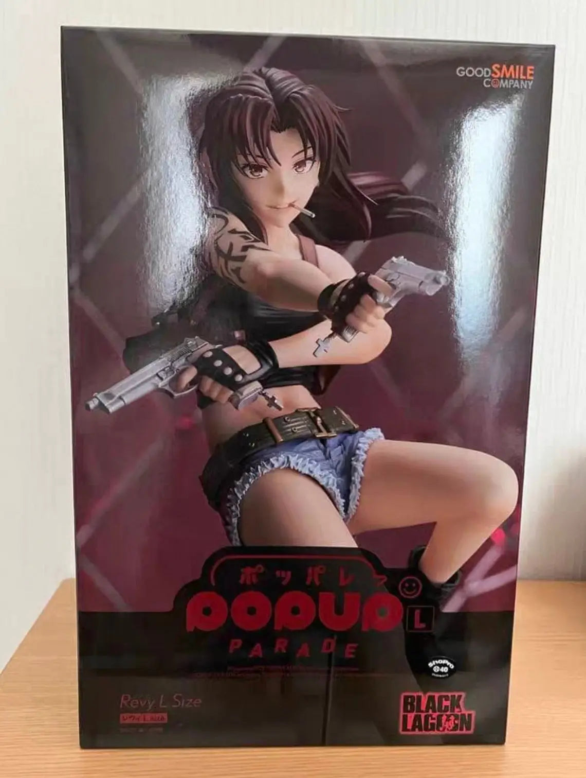 Original Anime Black Lagoon Revy Pop Up Parade L Size Action Figure Toys PVC Model Collection Figurine Doll Gift