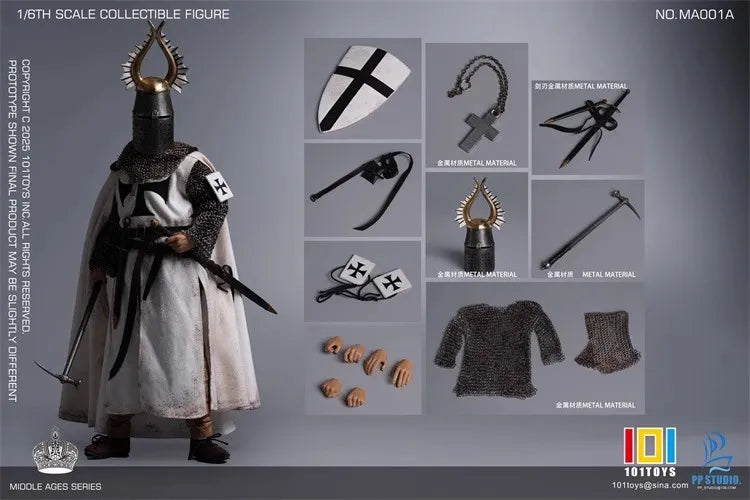 101TOYS MA001 A/B/ 1/6 Soldier Medieval Teutonic Commander/Knight Commander 12" Action Figure Model Toy In Stock
