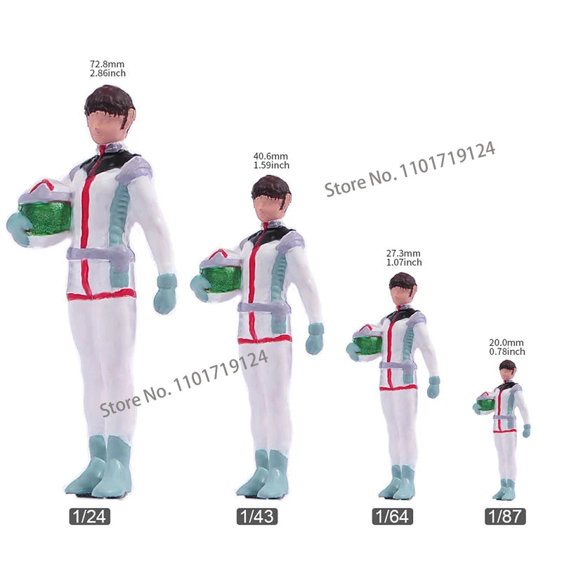 Miniatures 1/24 1/64 1/43 1/87 Anime Fighter Boy Girl Figure Diorama Street Scene Sand Table Prop Model For Car Vehicle