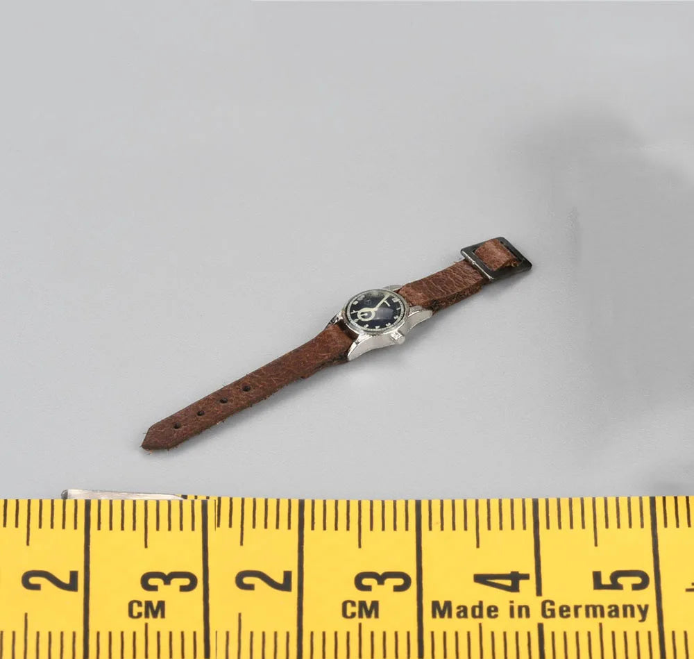 DID D80166 WWII Series Soldier Long Leather Overcoat Tops Coat Water Bottle Fit 12" DID DAM 3A Action Figure Collect 1/6