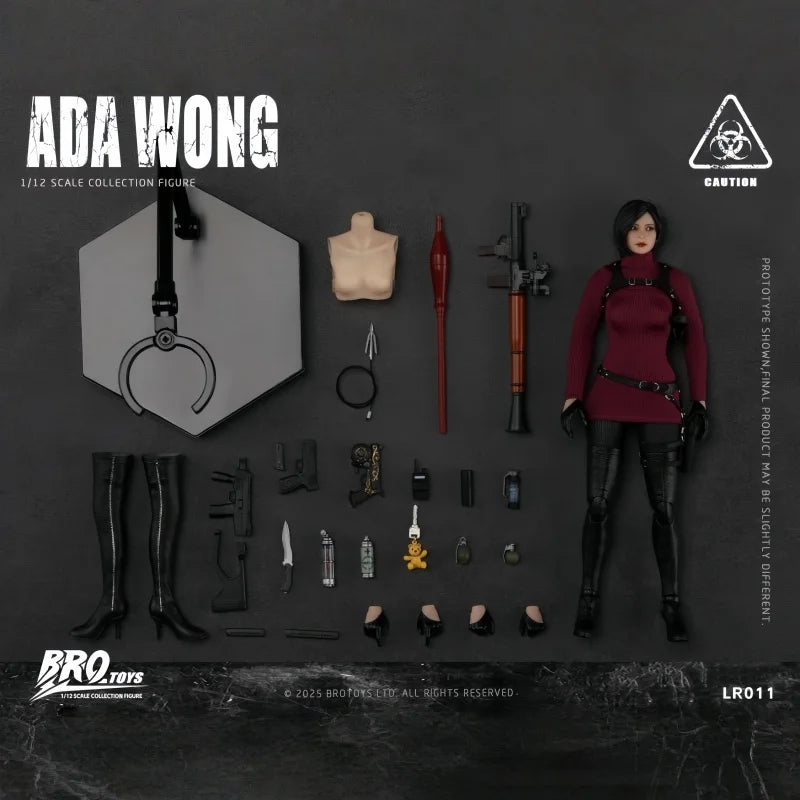 Brotoys 1/12 Resident Evil Scale Female Spy Ada Wong Lr011 Action Figure Movable Collectible Model Toys Gift Accessories
