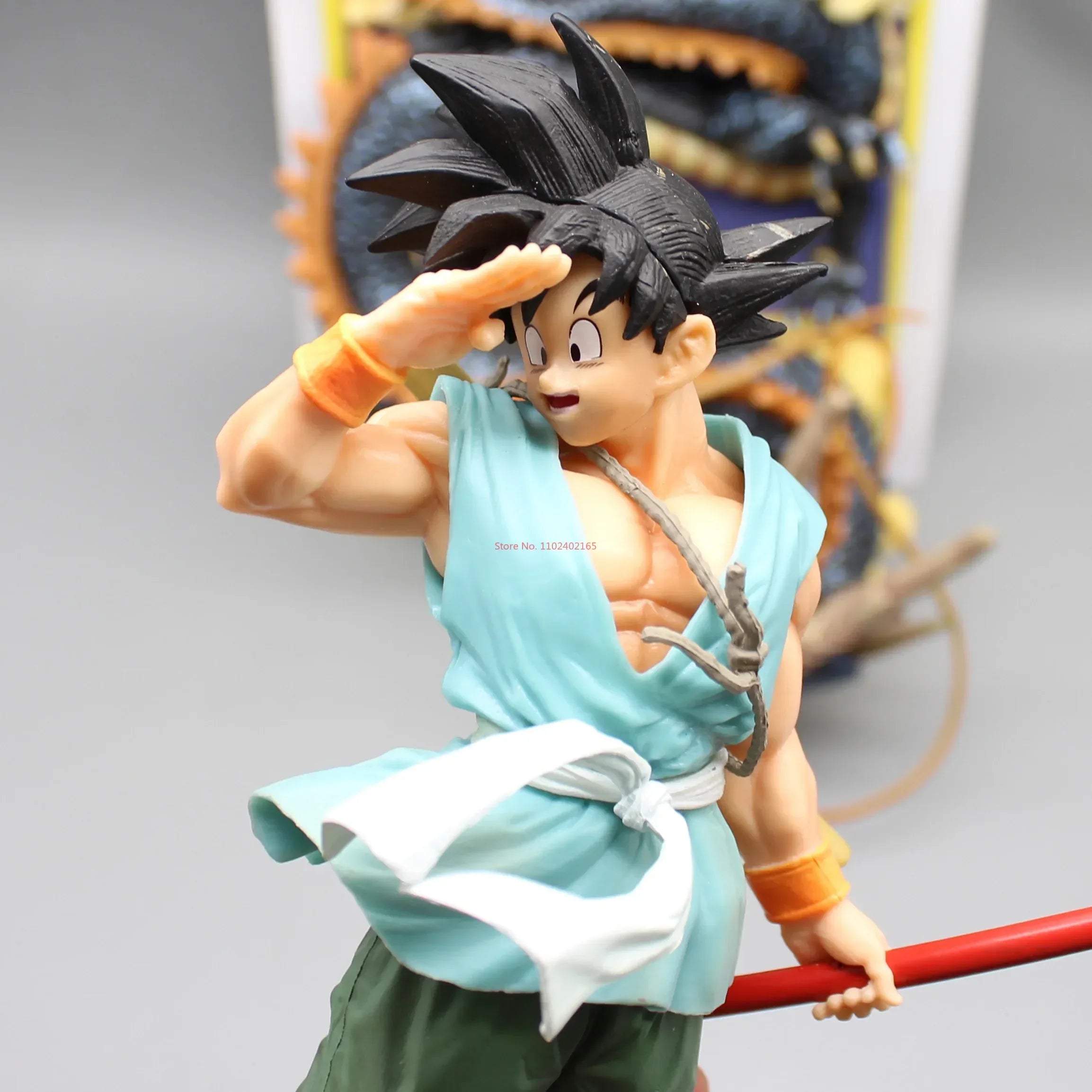 28cm Dragon Ball Z Anime Figure Gk Son Goku Comic Title Page Platform Goodbye Goku Model Collection Decoration Dolls Toys Gifts