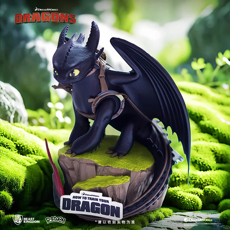 Genuine Beast Kingdom Dragon Taming Master Night Sha Toothless Small Figurine Figurines and Trendy Gift Items Model Gifts