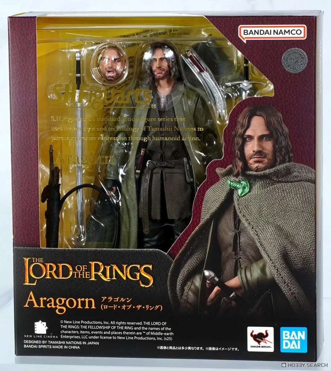 Bandai S.H.Figuarts Lord Of The Rings Action Figures Set Aragorn Frodo Baggins & Gollum Premium Collectible Model Toy Gift