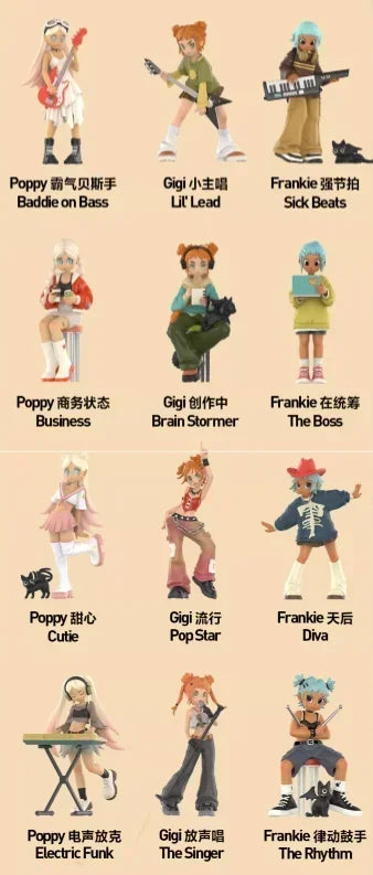 POP MART Peach Riot Rise Up Series Blind Box Toys Kawaii Anime Action Figure Surprise Desktop Ornaments Collection Dolls Gift