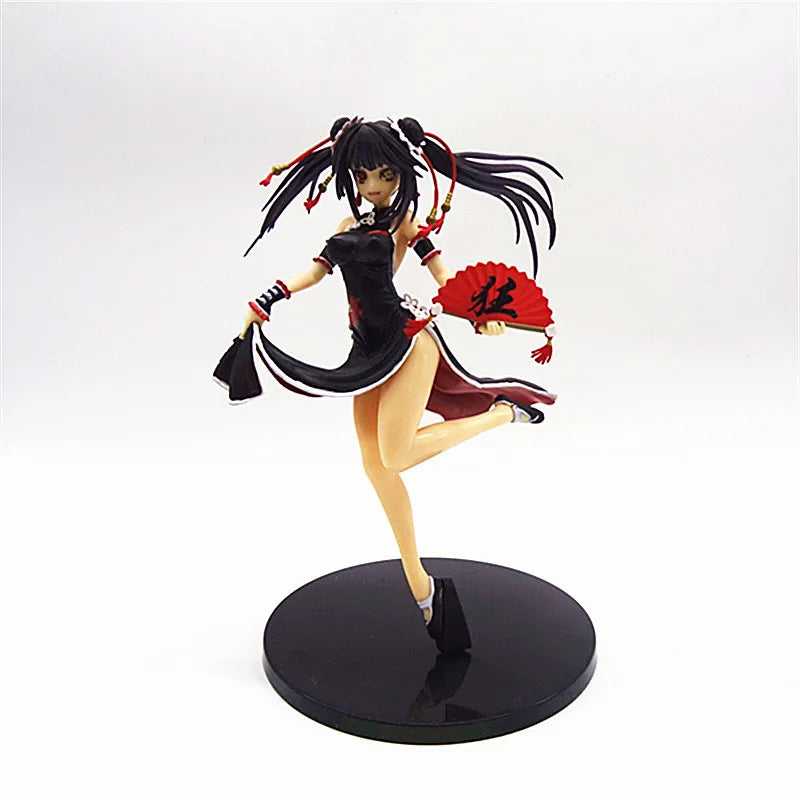 21cm Date A Live - Kurumi Tokisaki In Qipao & Kimono, Standing Pose Anime Figure Model Statue Collection Desktop Decoration Toys