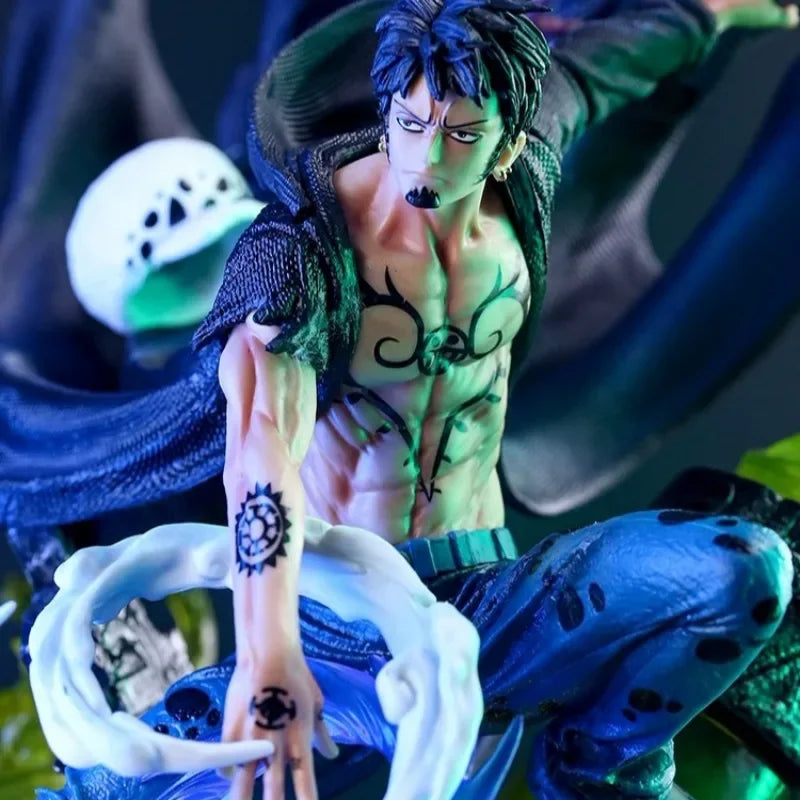 42cm Trafalgar Law One Piece Animation Peripherals Heart Pirates Captain Model Anime Deskop Doll Decoration Toy Boy Collections