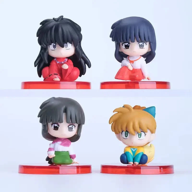 Q version Cute Inuyasha figure decoration blind box Sesshomaru Kagome model new sitting figure Gifts suitable for all ages