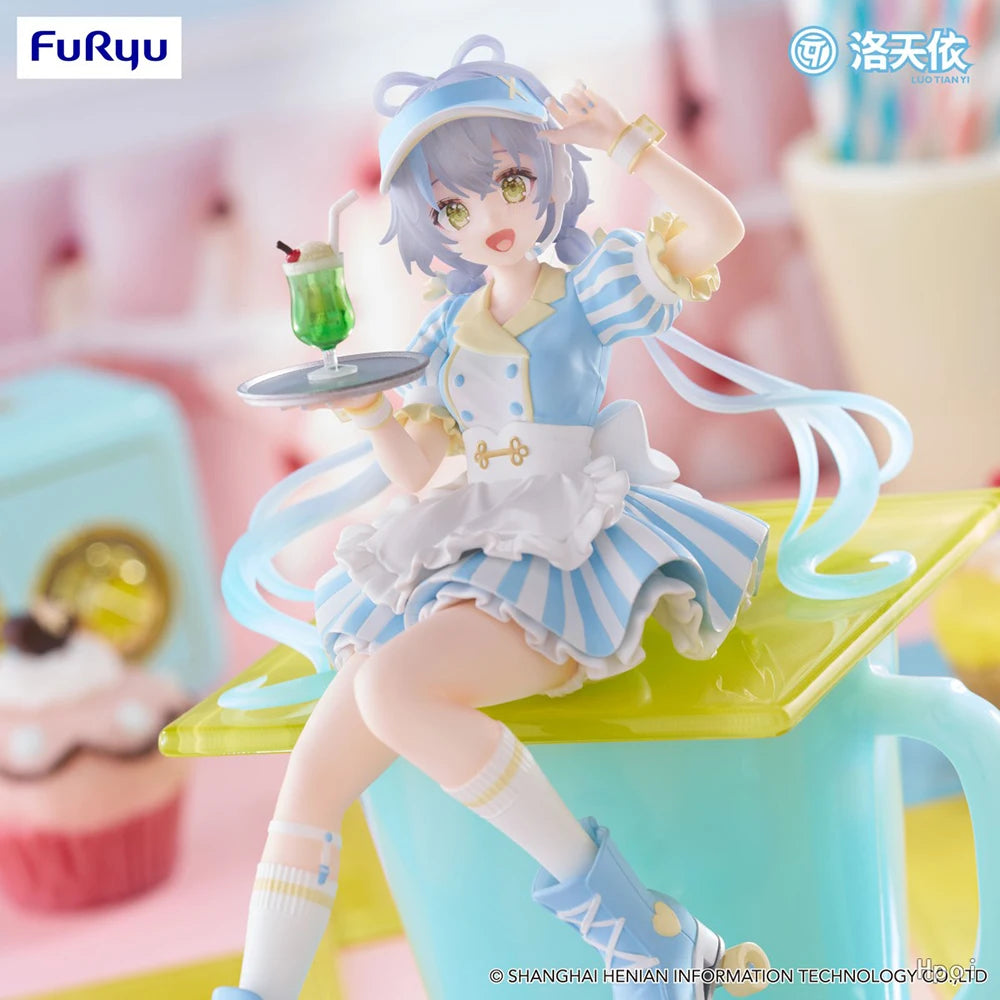 100% Original FuRyu Noodle Stopper Figure Vsinger Luo Tianyi Waitress Ver. Anime Figure Model Toys Collection Series