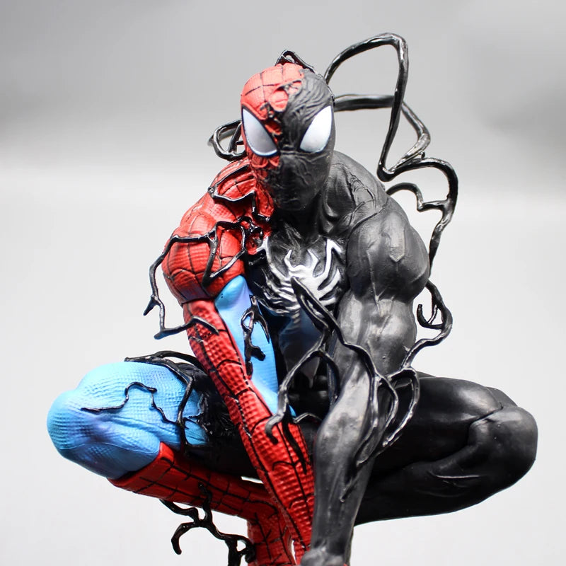 40cm Venom Spider Man Anime Figures Luminous Spiderman Figurine Collection Statue Desk Decoration Marvel Birthday Gift For Kids