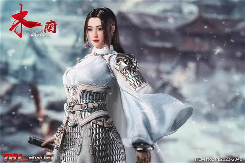 1/6 TBLeague PL2023-204B White Version Princess Female Warrior Hua Mulan Full Set Moveable Action Figure Gift For Fans Collect