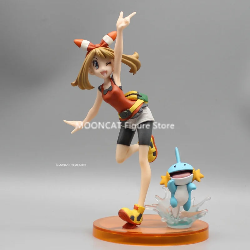 Pokemon May Maple Anime Figur May Mudkip Action Figur Modell Niedliche Sammlung PVC Statue Puppe Schreibtisch Dekoration Spielzeug Kinder Geschenk