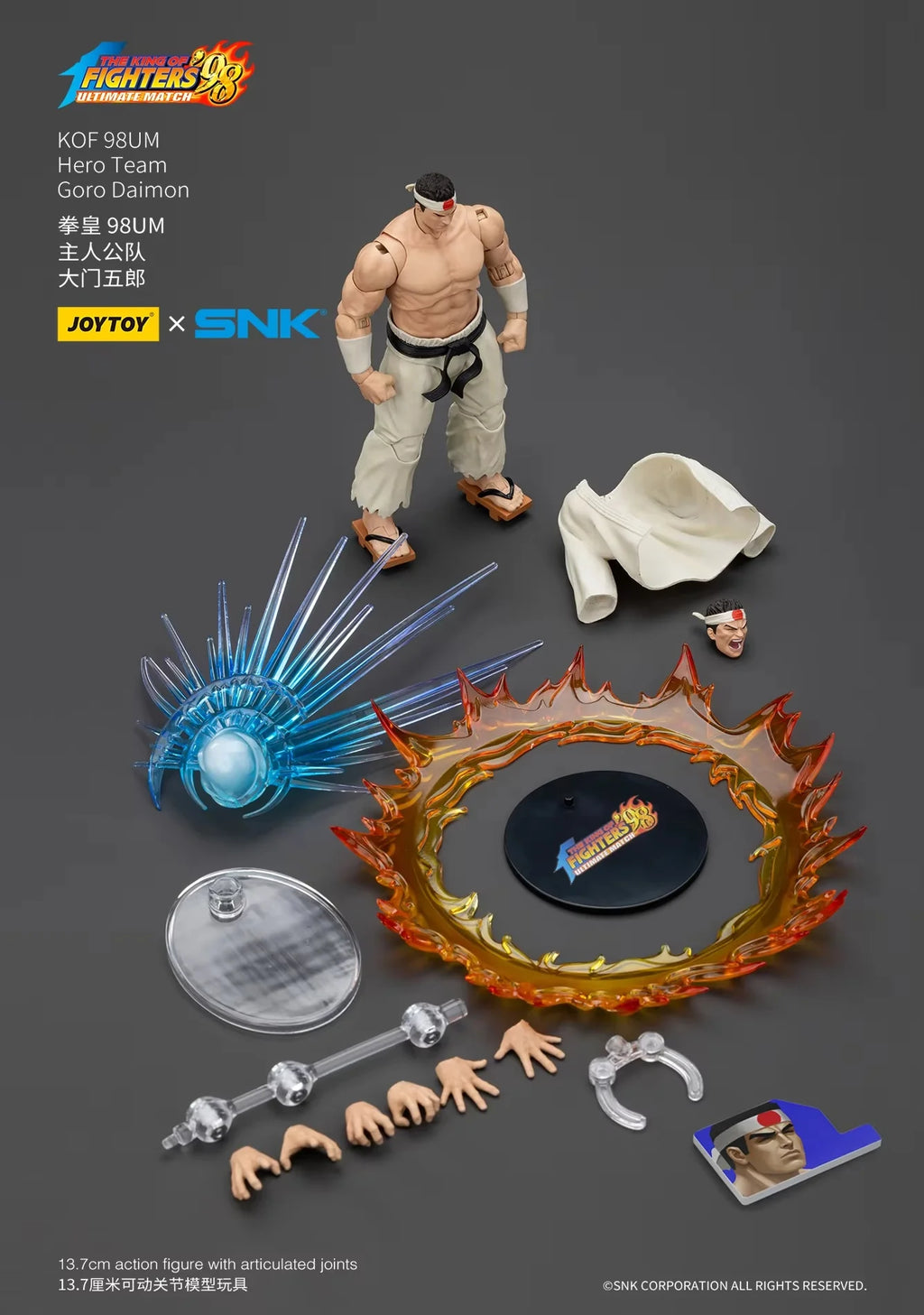 Genuine Joytoy King Of Fighters 98um Protagonist Team Omen Goro Nikaido Hongmaru Kyuki 1/18 Action Doll Gifts Collect Ornament