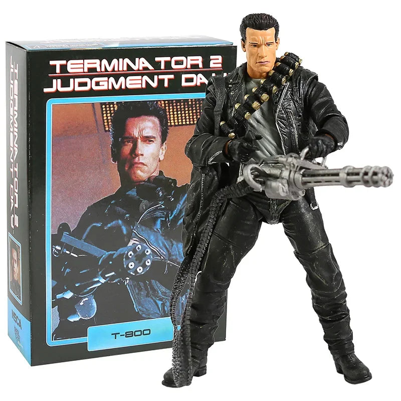 NECA Terminator 2: Judgment Day T-800 Arnold Schwarzenegger PVC-Actionfigur, Sammlermodell, Spielzeug, 18 cm
