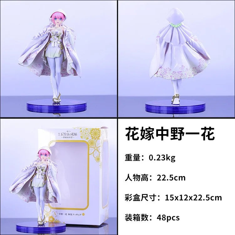 Five-Point Flower Wedding Dress Nakano One Flower Two Nakano Three Nine Four Leaves May Anime Action Figure Pvc Model Toys Gifts