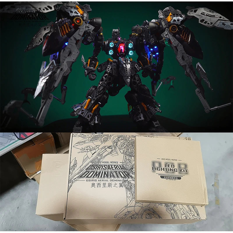 In Stock AXIS MODEL WORKS OSIRIS AERIAL DOMINATOR 1/100 Assembling Movability Model Toys Mecha NZ-666 Kshatriya LED LIGHTING KIT