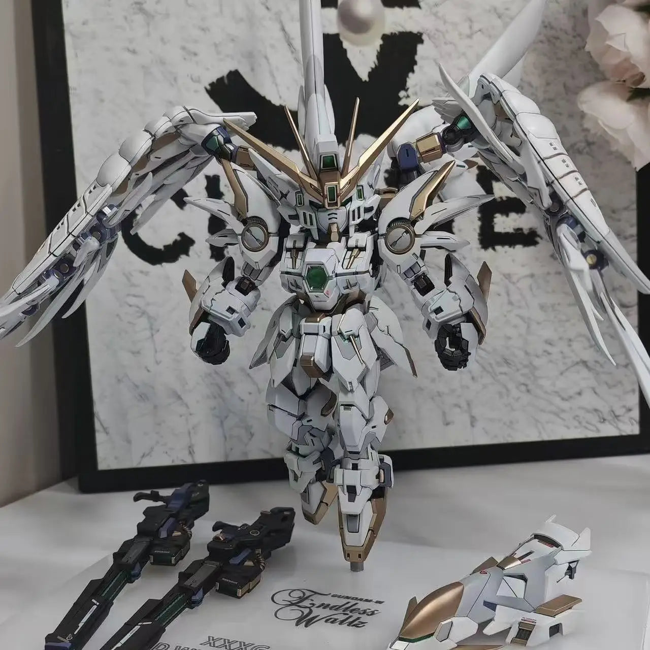 New GL MGSD XXXG-00YSW Wing Snow White Prelude Assembly Model Kit Anime Action Figure Robot Plastic Model Children Gifts Toys