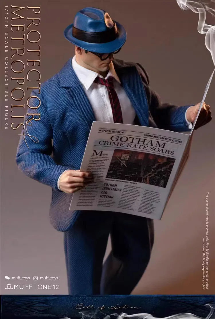 【Ship Immediately】 MUFF TOYS 1/12 Metropoilos Protector Clark Kent Comics Super Hero 6" Male Action Figure Full Set Model Toys