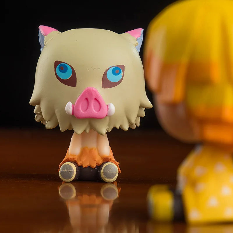 4-teiliges Set Demon Slayer Kamado Tanjirou Nezuko Agatsuma Zenitsu Actionfiguren, niedliche Anime-Modelle, PVC-Statuen, Sammlerstücke, Geschenke