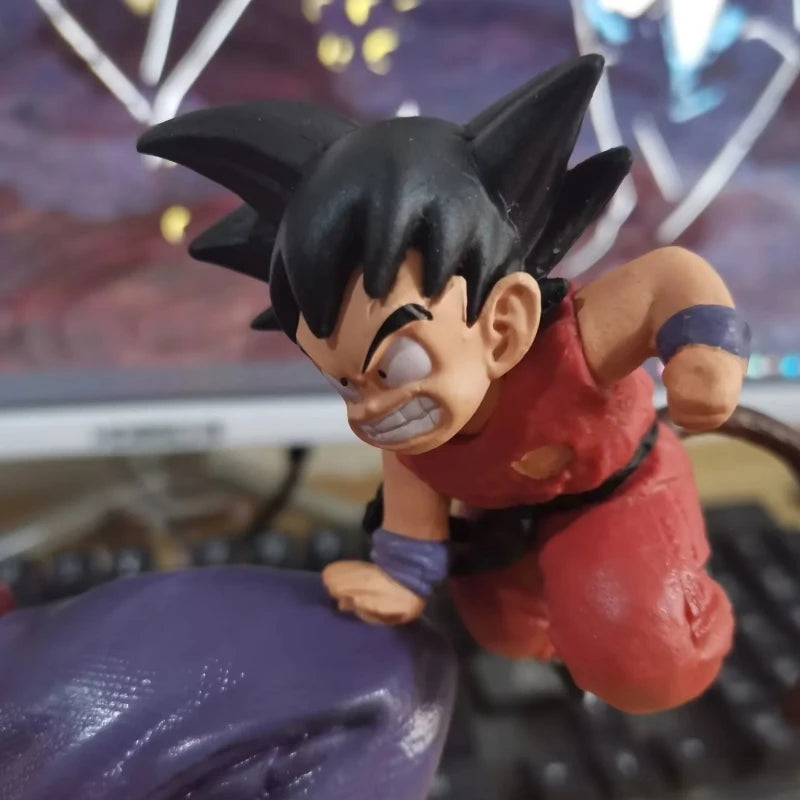 28cm Dragon Ball Goku Childhood Vs Tao Pai Pai Anime Figure Model Statue Boys Collection Desktop Decoration Ornament Toys Gifts