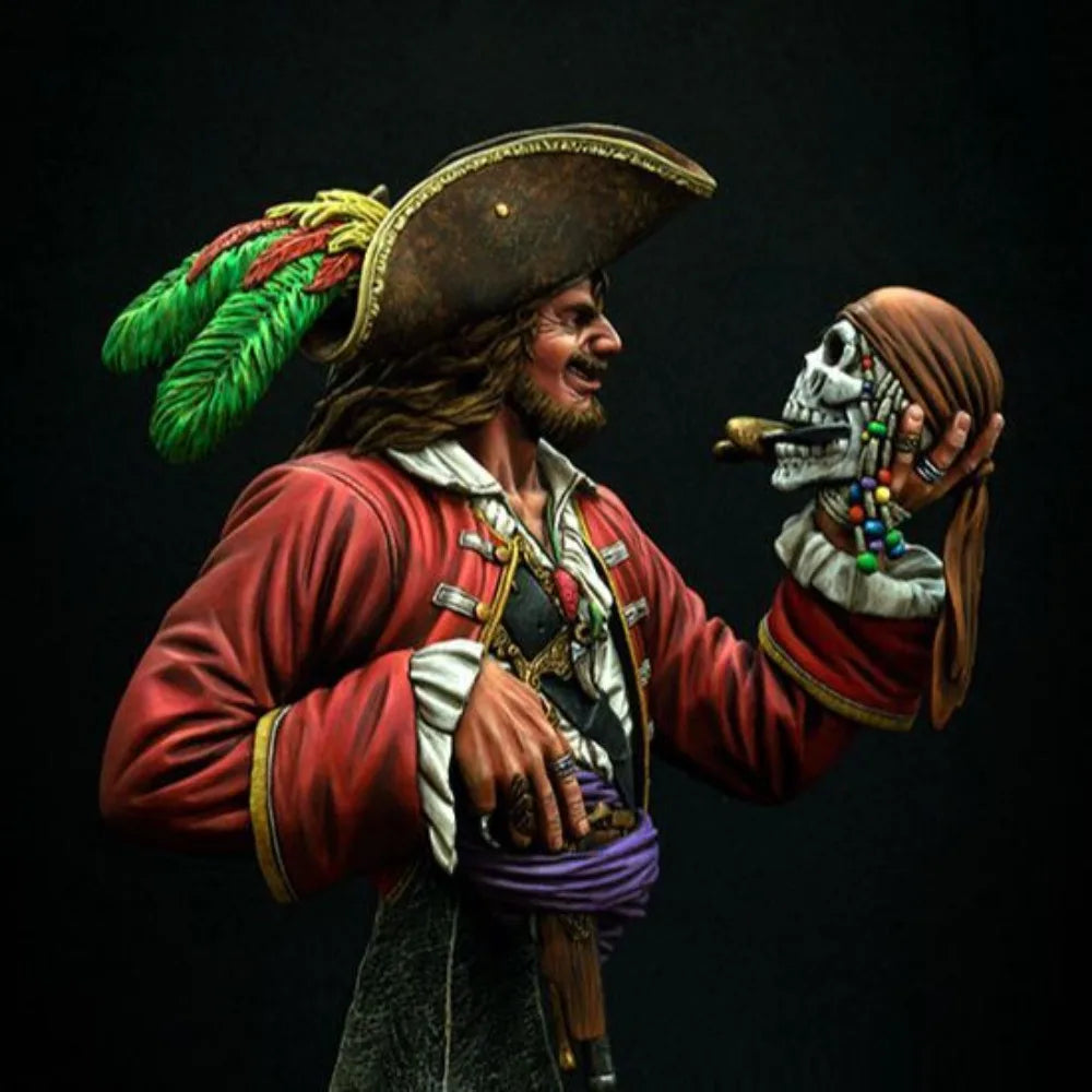1/9 Pirate Resin What Do You Think? Character Bust Blank Model DIY 3D Printing Unassembled Unpainted Self-assembly Craft