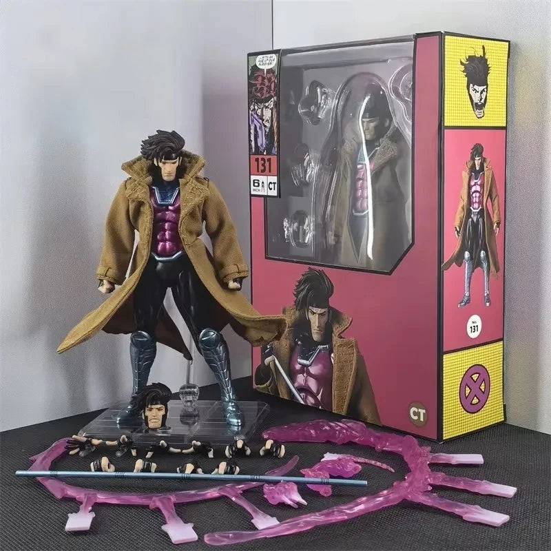 16.5cm Ct Toys Gambit Mafex 131 Figure Shf X-Men Action Figure Pvc Statue Desktop Ornament Model Toy Customized Birthday Gift